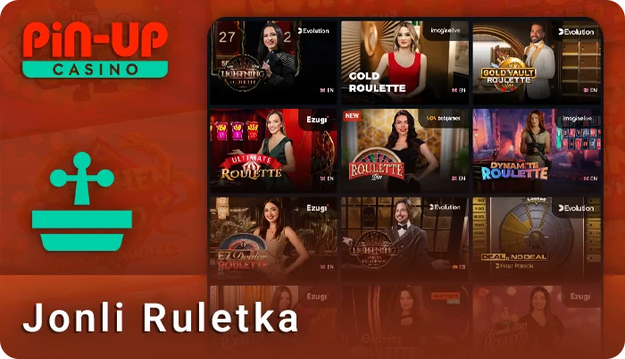 PIN Up uz saytida jonli Ruletka o'ynang